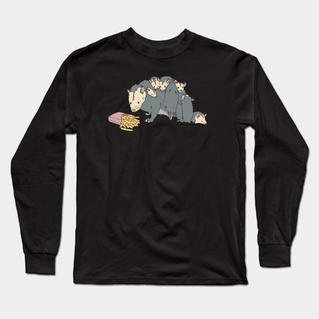 Snack time possums Long Sleeve T-Shirt by LeadandBones